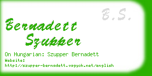 bernadett szupper business card
